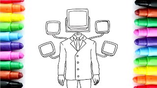 How To Draw Large Tv Man [upl. by Yesac]