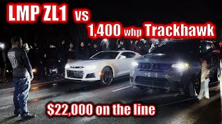 LMP ZL1 vs 1400whp Jeep Trackhawk [upl. by Aruam417]