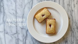 Easy Raspberry Financiers Recipe [upl. by Nannarb]