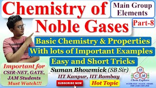 Chemistry of Noble Gases Structure Reactivity  With Important Problems  CSIRNET GATE IITJAM [upl. by Koren296]