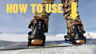 How to use CLEW snowboard bindings [upl. by Otrebogir]