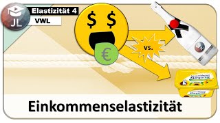 Einkommenselastizität berechnen und interpretieren  inferiore und superiore Güter Sättigungsgüter [upl. by Enelram]