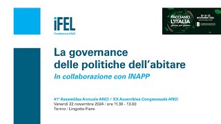 La governance delle politiche dellabitare [upl. by Paddy235]