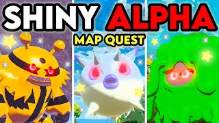 SHINY ALPHA MAP QUEST  MORE in Pokemon Legends Arceus [upl. by Maxama]