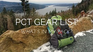 PCT GEAR LIST  What’s in My Pack [upl. by Treble]