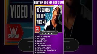 Best of 90s Hip Hop Summer Hits Clean Video Mix  Dj Shinski 2 pac Notorious BIG Snoop shorts [upl. by Enirahtak]