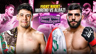 Brandon Moreno VS Amir Albazi FULL UFC Fight Night Betting Predictions and Breakdown UFC Canada [upl. by Siravaj]