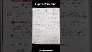 Figure of Speech 🌟🔥✅️📒  english englishliterature SubjectLearners [upl. by Beaufort922]