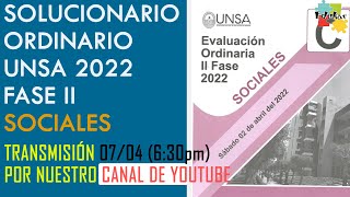 SOLUCIONARIO SOCIALES ORDINARIO UNSA 2022 FASE II [upl. by Grizelda439]