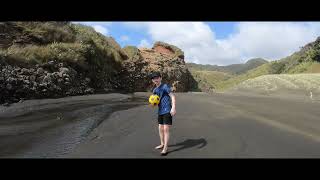 Exploring the stunning beauty of Bethells Beach part 11🌊✨ BethellsBeach NZAdventures BeachVibes [upl. by Alekehs]