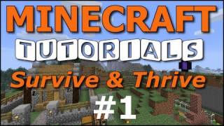 Minecraft Tutorials  E01 How to Survive your First Night UPDATED [upl. by Maleki]