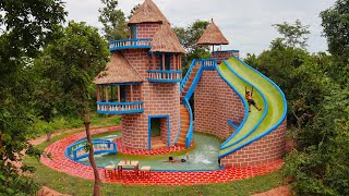 Full Videos Build Creative Pretty Brick Villa With Water Slide Park amp Swimming Pool [upl. by Ahslek731]