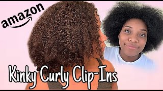 AFFORDABLE AMAZON CLIPINS  Anrosa Kinky Curly [upl. by Biddy]