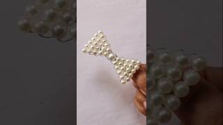 DIY hair clip😱🦋diy diyaccessories hairbow hairclip pearl [upl. by Adnilec]