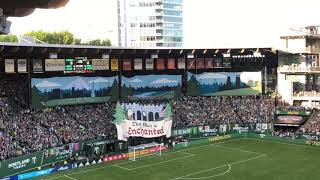 Timbers Army unveils tifo ahead of home opener [upl. by Adnertal]