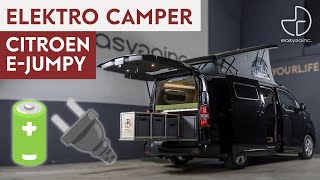 Elektrisch Reisen mit dem Citroen ëJumpy  Elektro Campervan Roomtour [upl. by Sower]