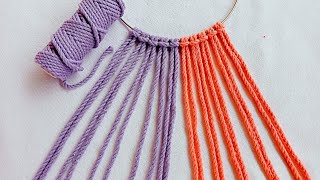 Simple Macrame Wall Hanging  Diy Macrame Wall Hanging Tutorial [upl. by Joy]