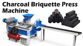 Charcoal Briquette Press Extruder Machine  HighEfficiency Briquette Productioncharcoal [upl. by Anirehc]