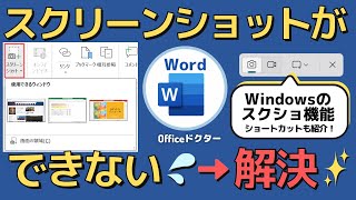 ワードでスクリーンショットができない？原因と解決方法を解説します【Word】 [upl. by Anwahs18]