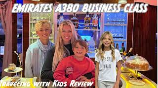 Emirates A380 Business Class with Kids JFK to Milan [upl. by Dacey]