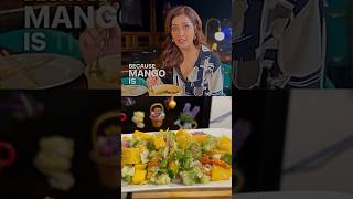 Rashi Khanna binging on Mango salad 😍 food mangosalsarecipe recipe mangodessertrecipes cooking [upl. by Lucic124]