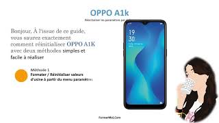 Comment Réinitialiser Oppo A1k  Code Formatage oppo a1k  débloquer écran de verrouillage oppo a1k [upl. by Sral]