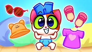 🧢 Wear Your Hat Baby 🎩👕 Dress Yourself Song 👗 Purrfect Kids Songs 🎵 [upl. by Raamal]