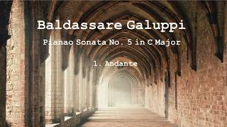 Baldassare Galuppi Piano Sonata No 5 in C Major  Arturo Benedetti Michelangeli [upl. by Ahsatam]