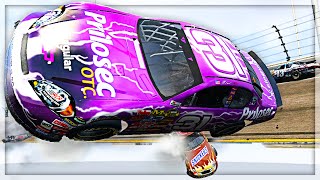 I BROKE THE GAMES BRAIN  NASCAR 08 Blowovers [upl. by Drislane]