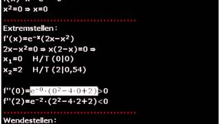 eFunktionen Nullstellen Extremstellen Wendestellen Video 3 [upl. by Sosanna751]