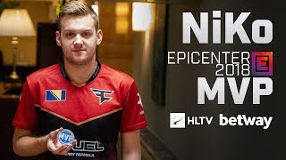 NiKo  HLTV MVP by betway of EPICENTER 2018 [upl. by Anesusa]