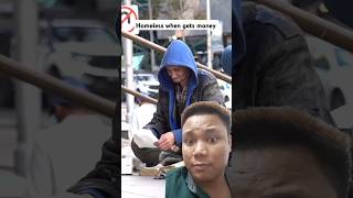 Homeless when gets money homeless shortsfeed thankfull helpful [upl. by Adlin389]