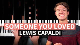 Someone You Loved  Lewis Capaldi  EASY PIANO TUTORIAL accompaniment with chords [upl. by Sueaddaht]