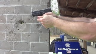 Smith Wesson SampW Shield 9mm shooting range test out of the box [upl. by Denae]