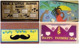 Fathers day school display board ideas  Fathers day notice board ideas for school [upl. by Enicar]