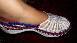 como TEJER un ZAPATO en CROCHET  MODELO MARY LUZ [upl. by Ruhnke]