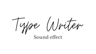 Typewriter Sound Effect Free [upl. by Marion212]