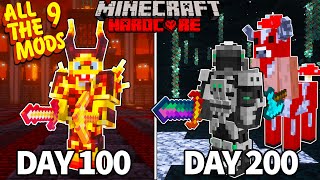 I Survived 200 Days in ALL THE MODS 9 HARDCORE MINECRAFT [upl. by Nnairol]