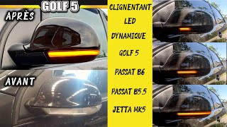 Installation des clignotants LED Dynamiques golf 5 MK5 [upl. by Carmen]