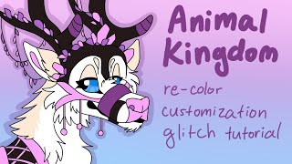 Roblox Animal Kingdom recolor customization glitch Tutorial [upl. by Latsyrcal510]