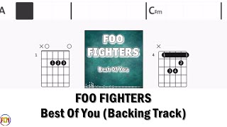 FOO FIGHTERS Best Of You BACKING TRACK FCN GUITAR CHORDS amp LYRICS [upl. by Yahsat]