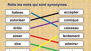 les synomymes définition exercices المرادفات مع الشرح [upl. by Leonteen]