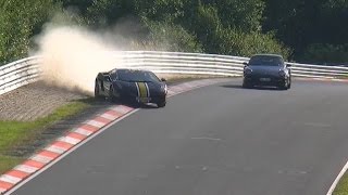 Highlights Touristenfahrten Nordschleife CRASH Almost Crash ACTION beautiful Supercars 100716 [upl. by Tricia645]