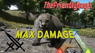 Ark Max Melee Damage  Direbear [upl. by Ahseram]