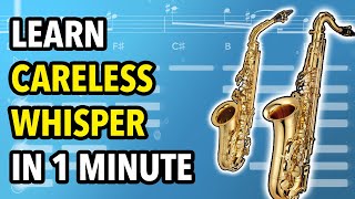 Careless Whisper Sax Tutorial  Saxplained [upl. by Hallimaj]