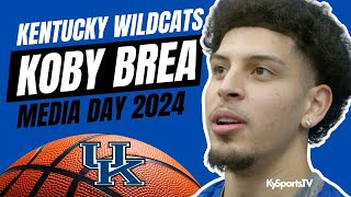 Kentucky Wildcats Basketball Koby Brea  Media Day 2024 [upl. by Hgielra]