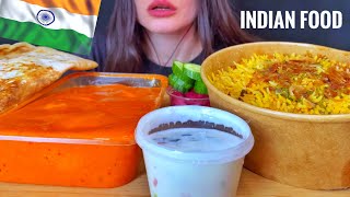 INDIAN FOOD  CHICKEN BIRYANI  BUTTER CHICKEN  MUKBANG ASMR  EATING SOUNDS [upl. by Danzig]