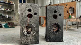 Restoration Severely Damaged 3Way Speaker  Project To Restore Speakers Abandoned For Many Years [upl. by Siver]