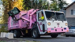 quotThe Pink Garbage Truckquot CCC LET2  Heil DuraPack 7000 [upl. by Sidell]