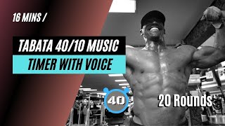 Tabata workout music 4010  16 min of hiit workout [upl. by Alaj997]